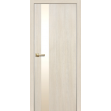 Дверь межкомнатная Сибирь Профиль Ла Стелла 2005 Ясень латте, стекло бежевое